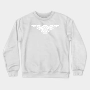 DDR Flames Crest (white) Crewneck Sweatshirt